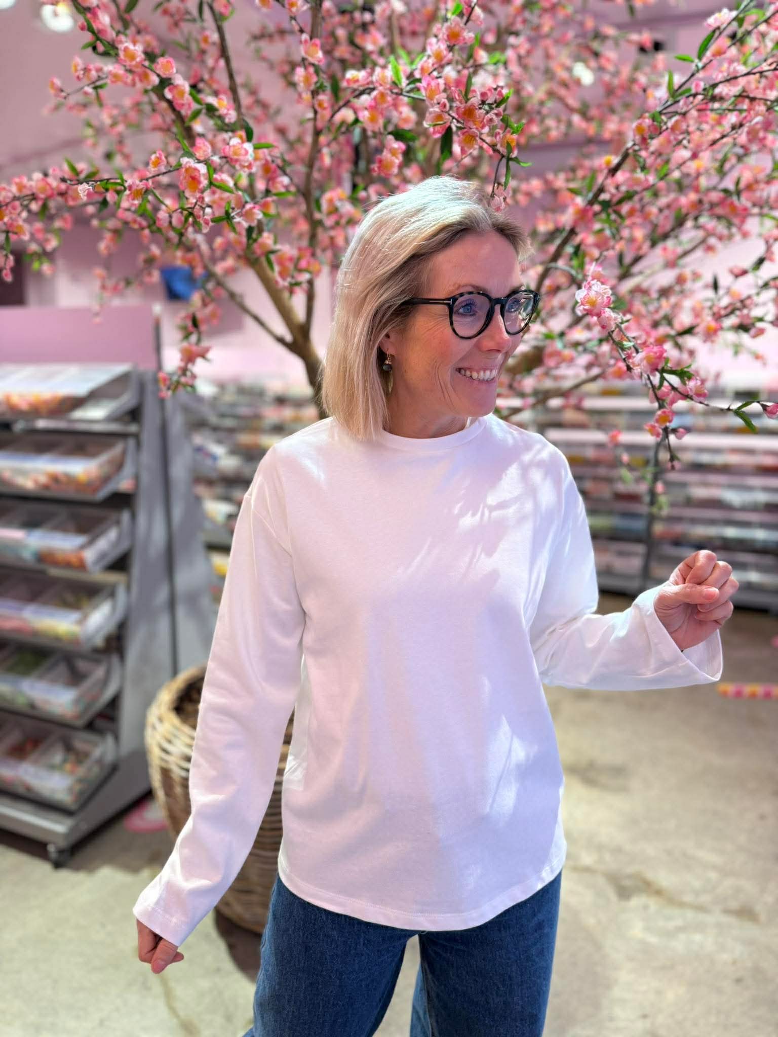 PCSADIE T-Shirt - Cloud Dancer