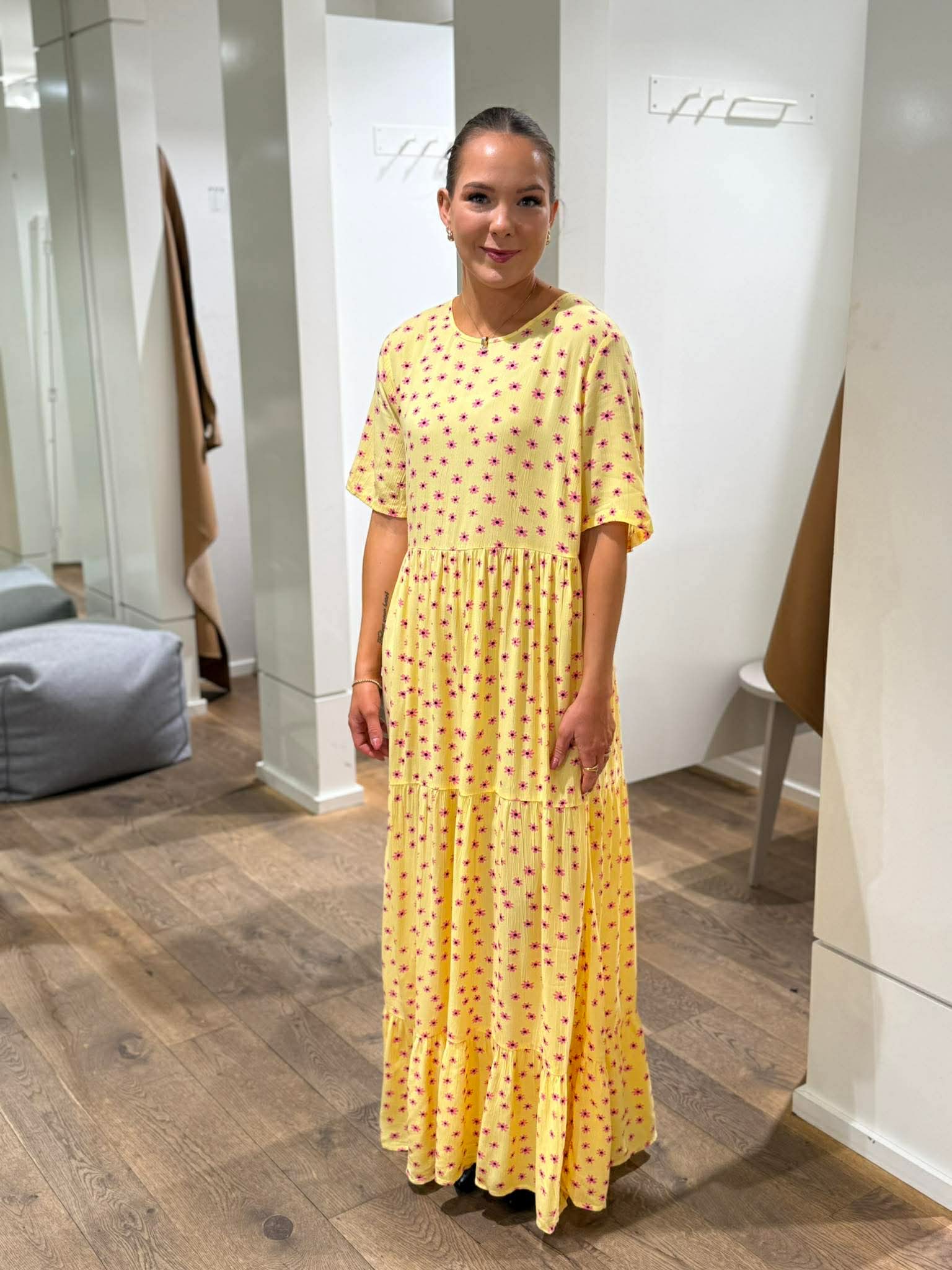 PCEVIE Long Dress - French Vanilla