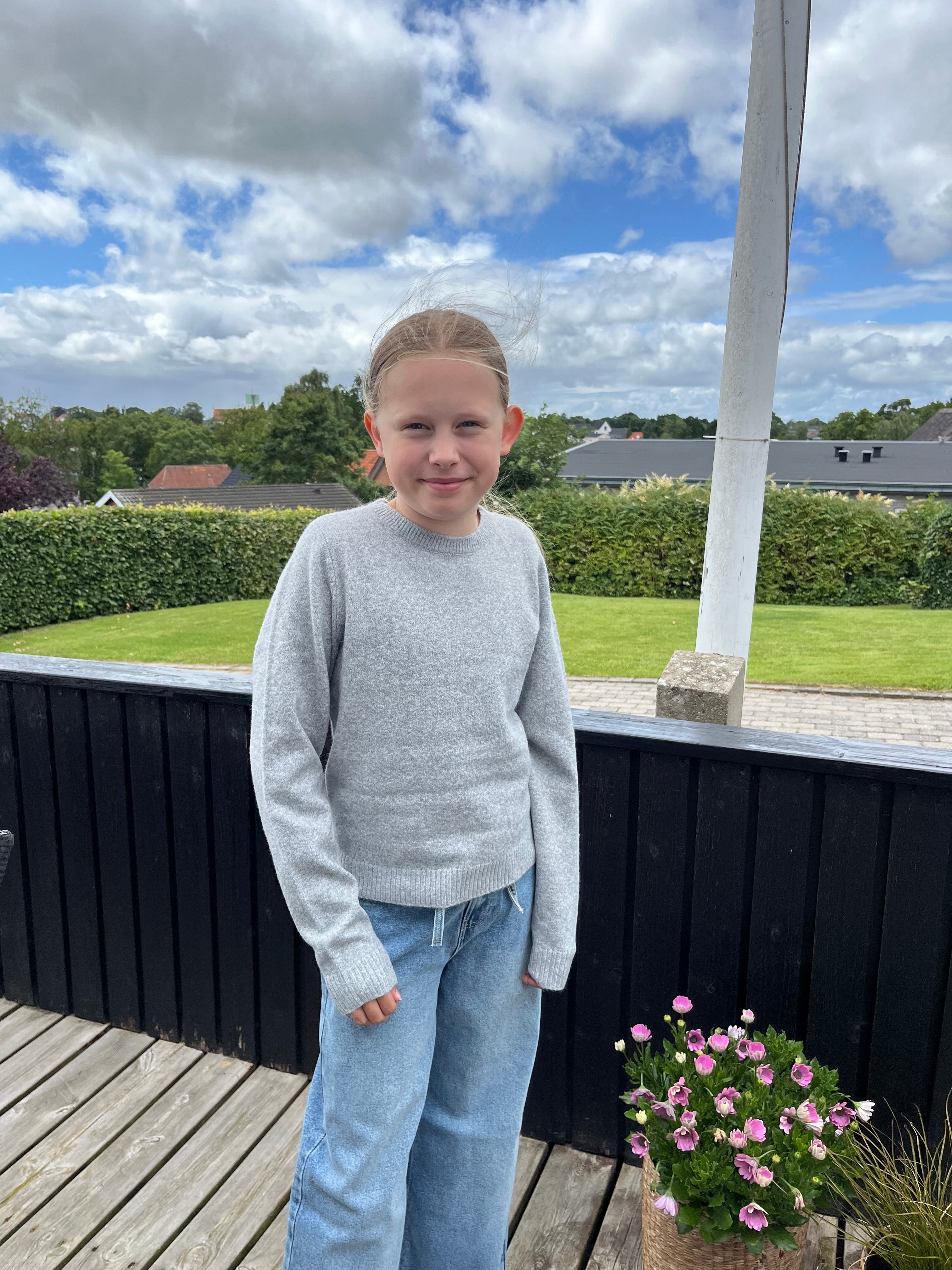 VMDOFFY Girl Pullover - Light Grey Melange