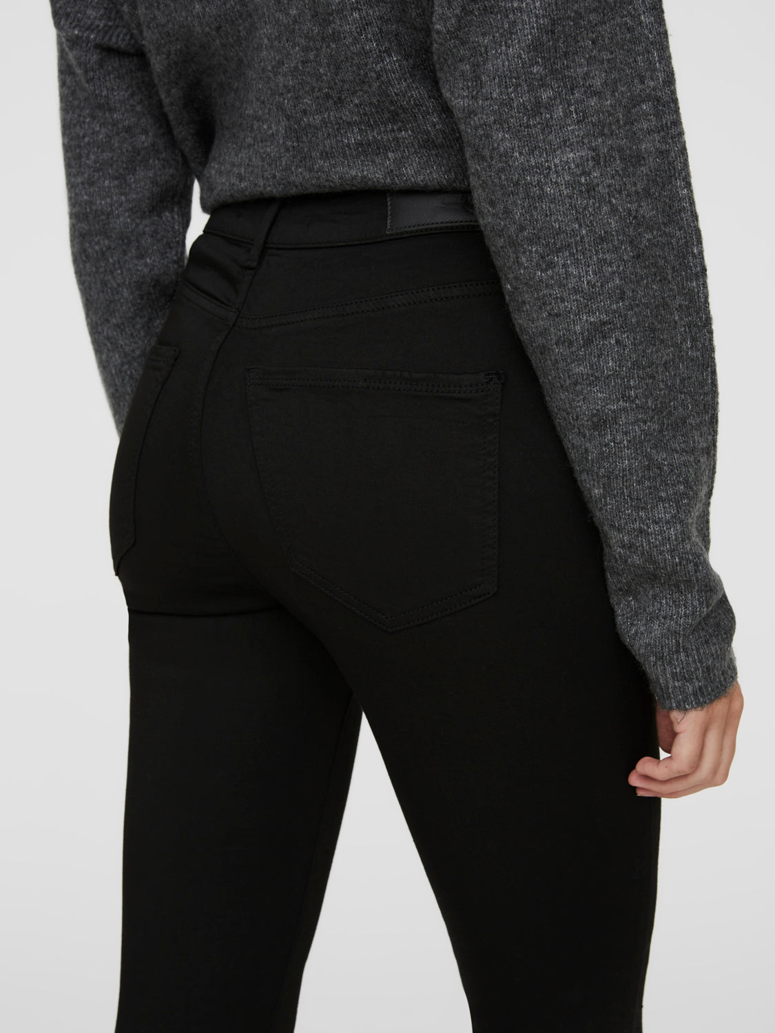 VMSOPHIA Lux Stay Black Pants - Black (høj talje)